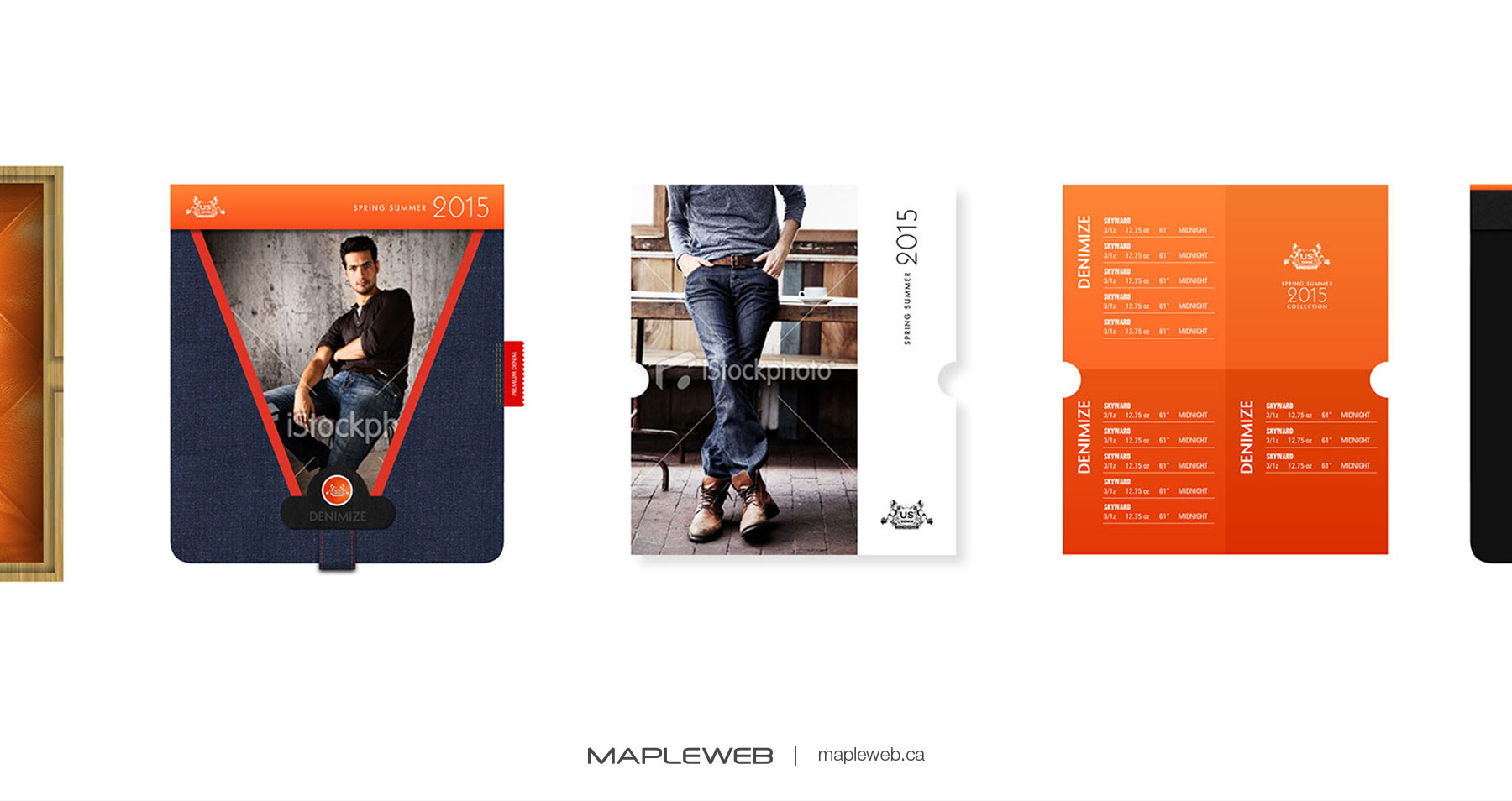 Us Denim Jeans Cloth Book Brand design by Mapleweb